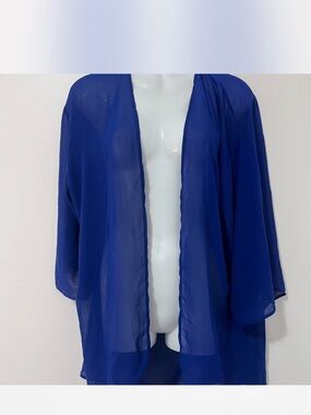 H&M Sheer Cobalt Blue Kimono Top